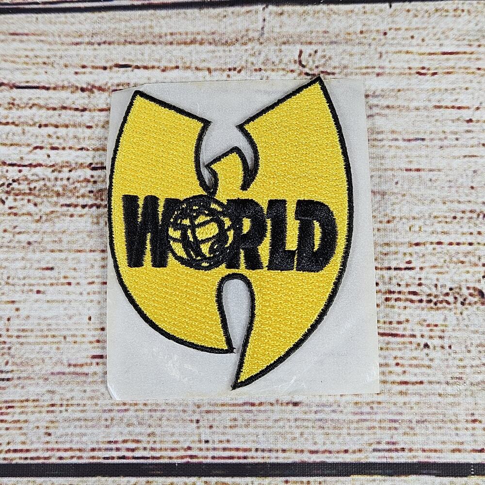 Wu Tang Patch WU's WORLD Wu-tang / Wayne's World Mash Up Embroidered Patch 1ea